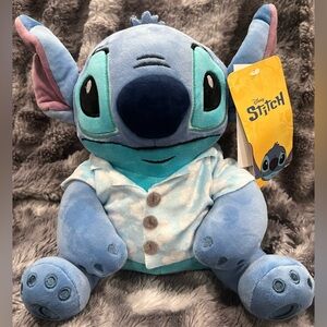 Disney Stitch 9” Blue Hawaiian shirt plush stuffed animal